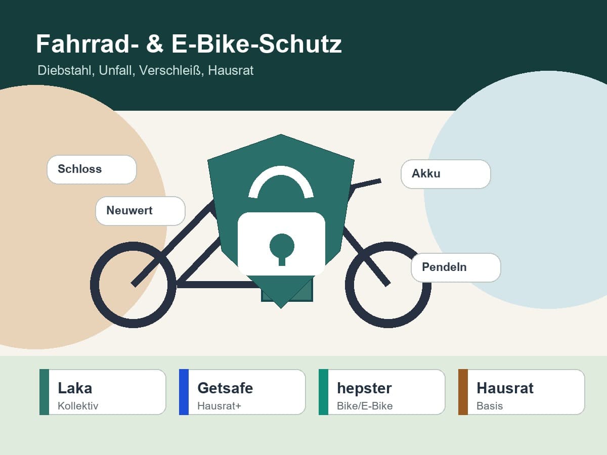 Fahrradversicherung in Deutschland: Laka, Getsafe, hepster oder Hausrat-Zusatz?