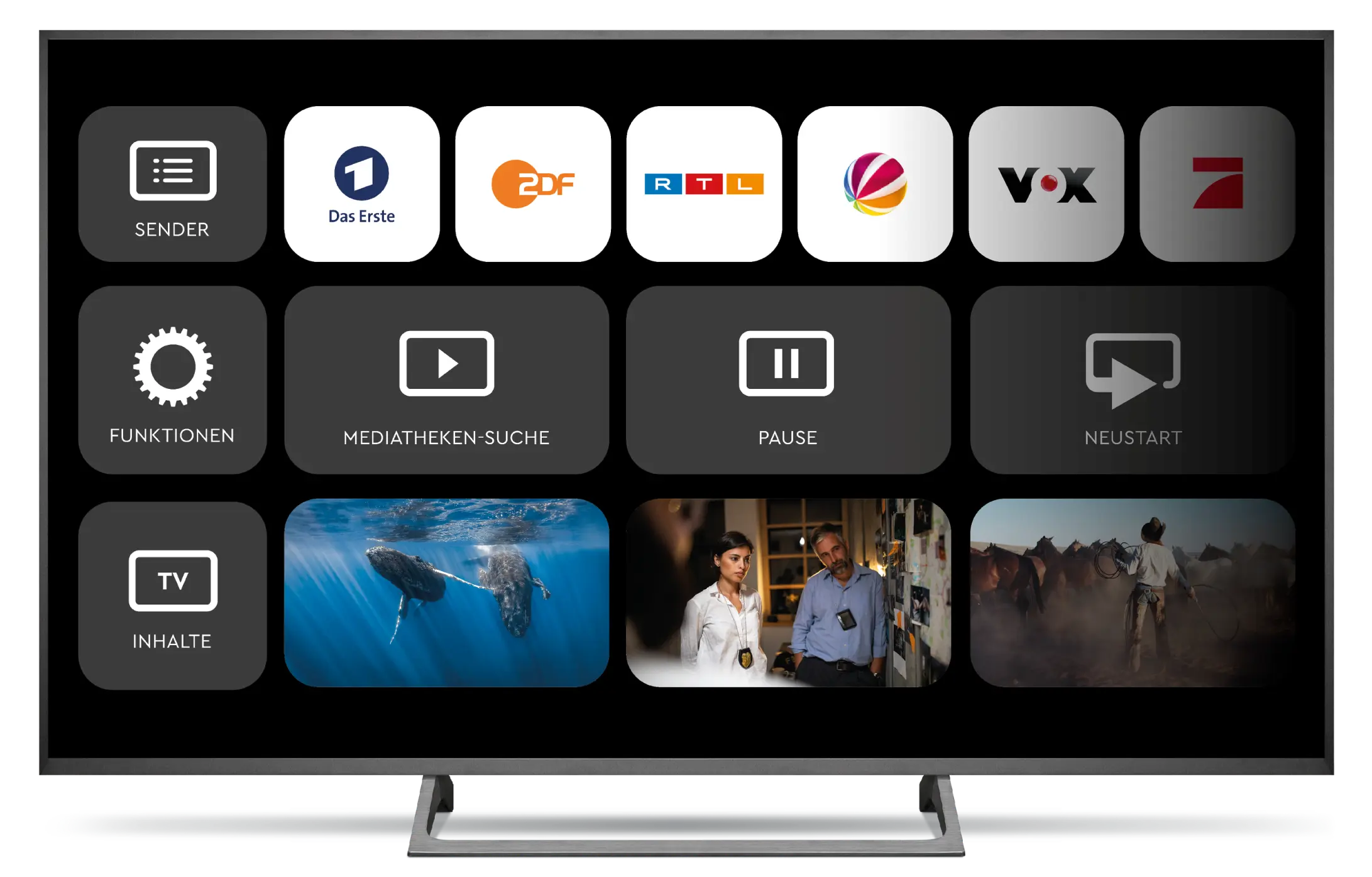 HD+ Free TV-App mit Sendern und Mediatheken