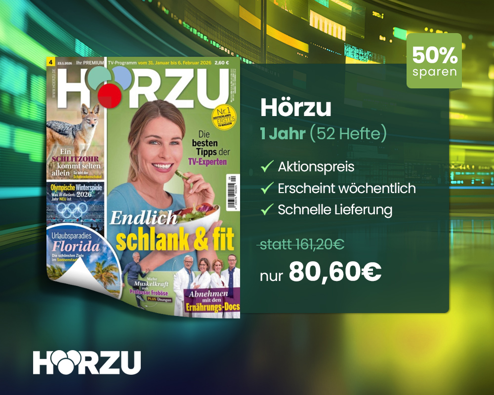 Offizielle Aboheld-Startseitenkarte für ein HÖRZU-Abonnement