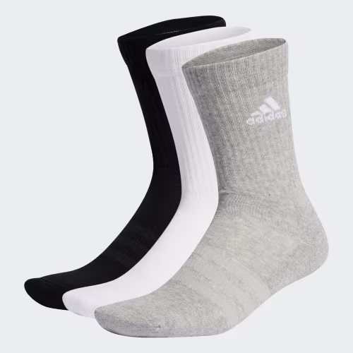 adidas 缓震中筒袜 3 双装 6.50 EUR,原价 13 EUR