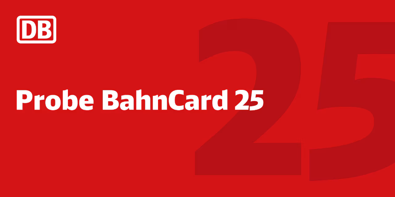 Deutsche Bahn Probe BahnCard 25 offizielles Bild