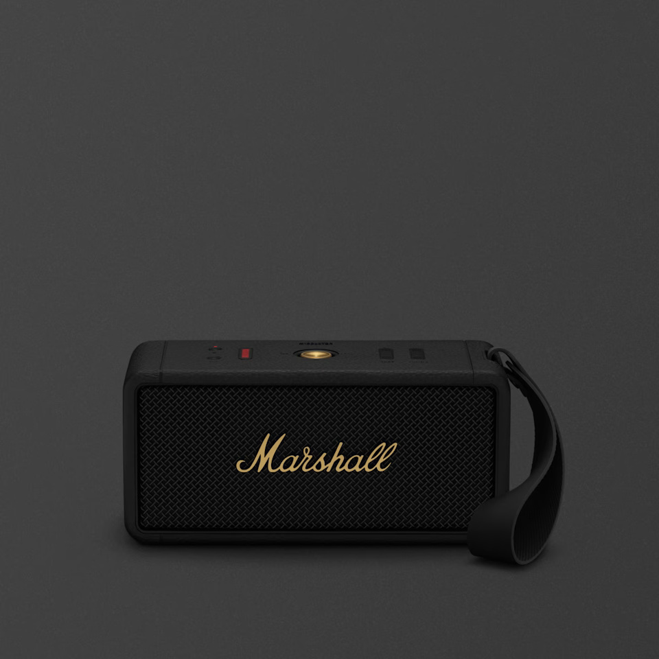 Marshall Middleton Black and Brass 便携蓝牙音箱