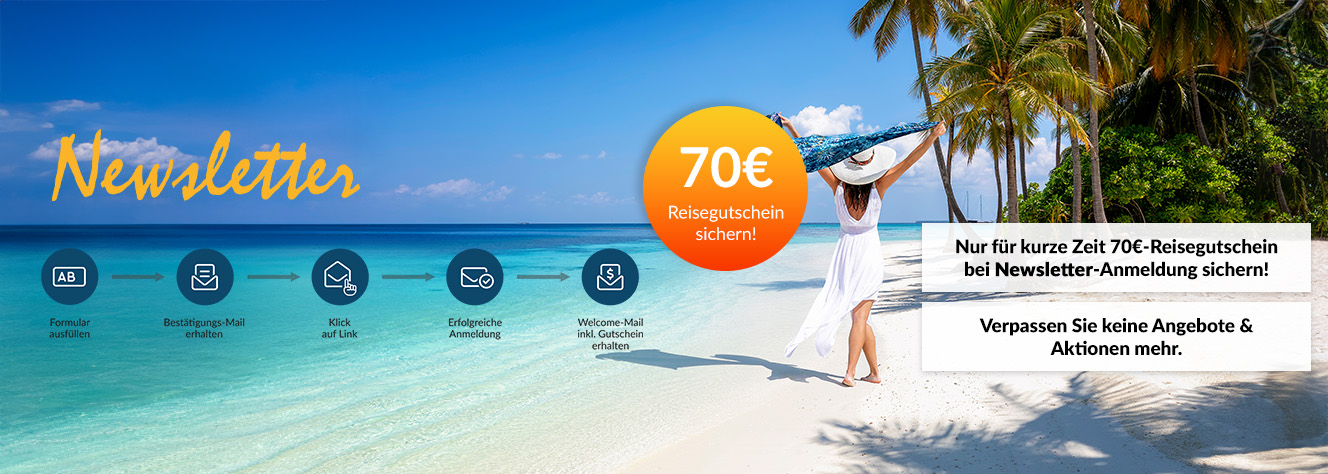 sonnenklar.TV Newsletter-Gutschein: 70 EUR für die nächste Reise