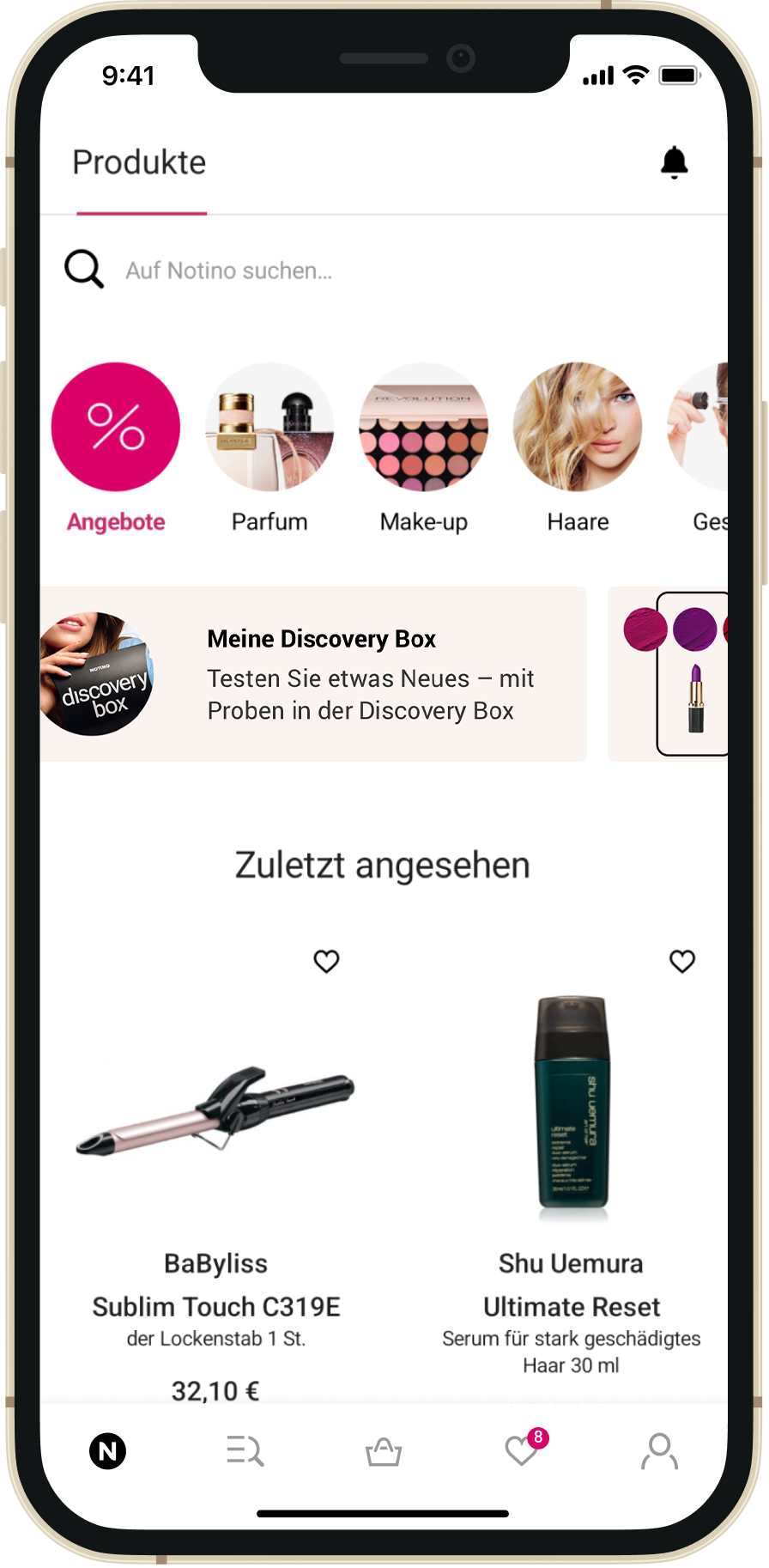 Offizielles Notino-App-Bild