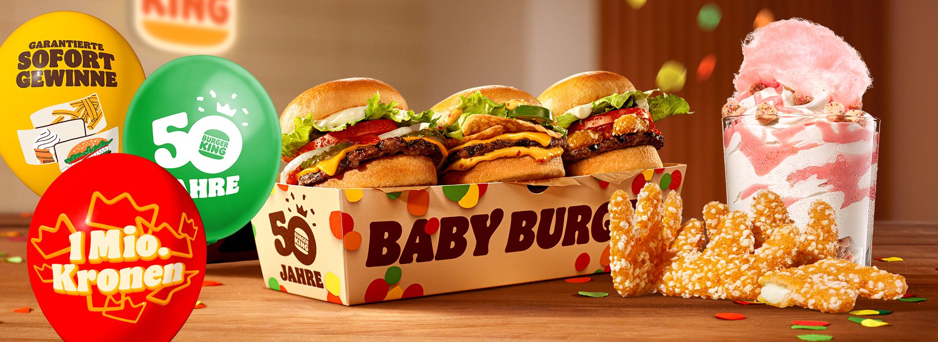 Offizielles Banner zur Burger King Geburtstagsaktion
