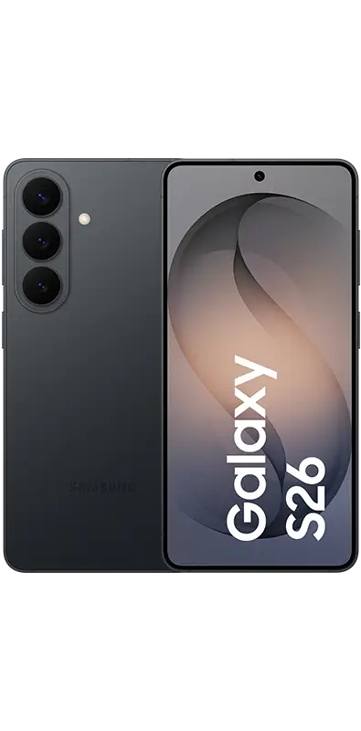 Offizielles Produktbild des Samsung Galaxy S26 in Black