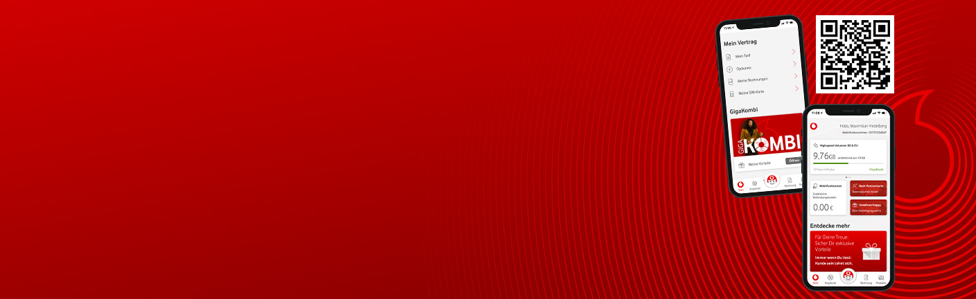MeinVodafone App 合同、账单和流量管理官方界面
