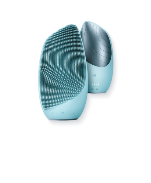青绿色 GESKE Sonic Thermo Facial Brush 6 in 1 正反两面
