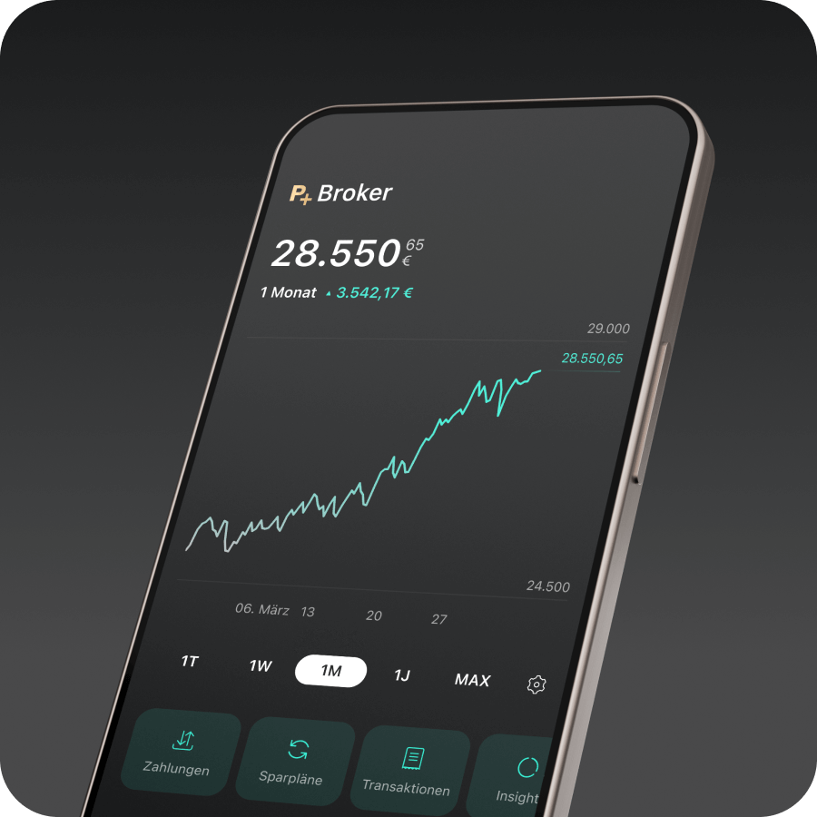 Offizielle Scalable Capital PRIME+ Ansicht auf dem Smartphone