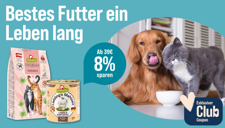 ZooRoyal Club-Coupon: 8% Rabatt auf GranataPet Tierfutter ab 39 EUR