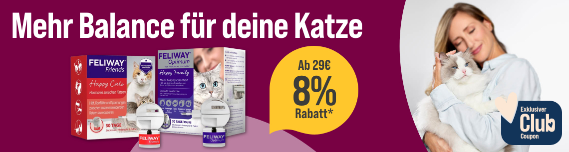 ZooRoyal Club-Coupon: 8% Rabatt auf ausgewählte Feliway Produkte ab 29 EUR
