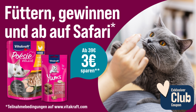 ZooRoyal Club:Vitakraft 猫粮满 39 EUR 减 3 EUR