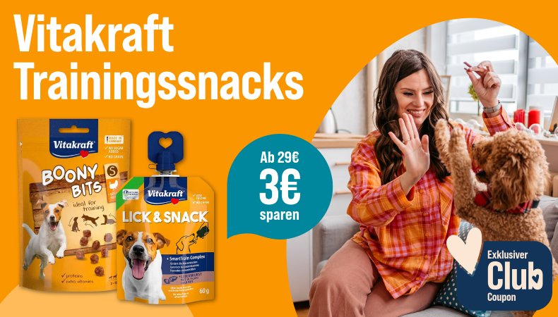 ZooRoyal Club-Coupon: 3 EUR Rabatt auf Vitakraft Hundesnacks ab 29 EUR