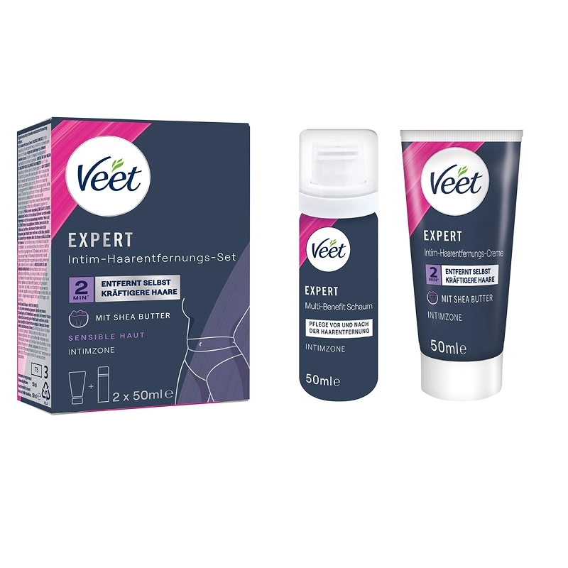 Veet Expert Intim Haarentfernungs Set 2 x 50 ml 外部私密区脱毛套装