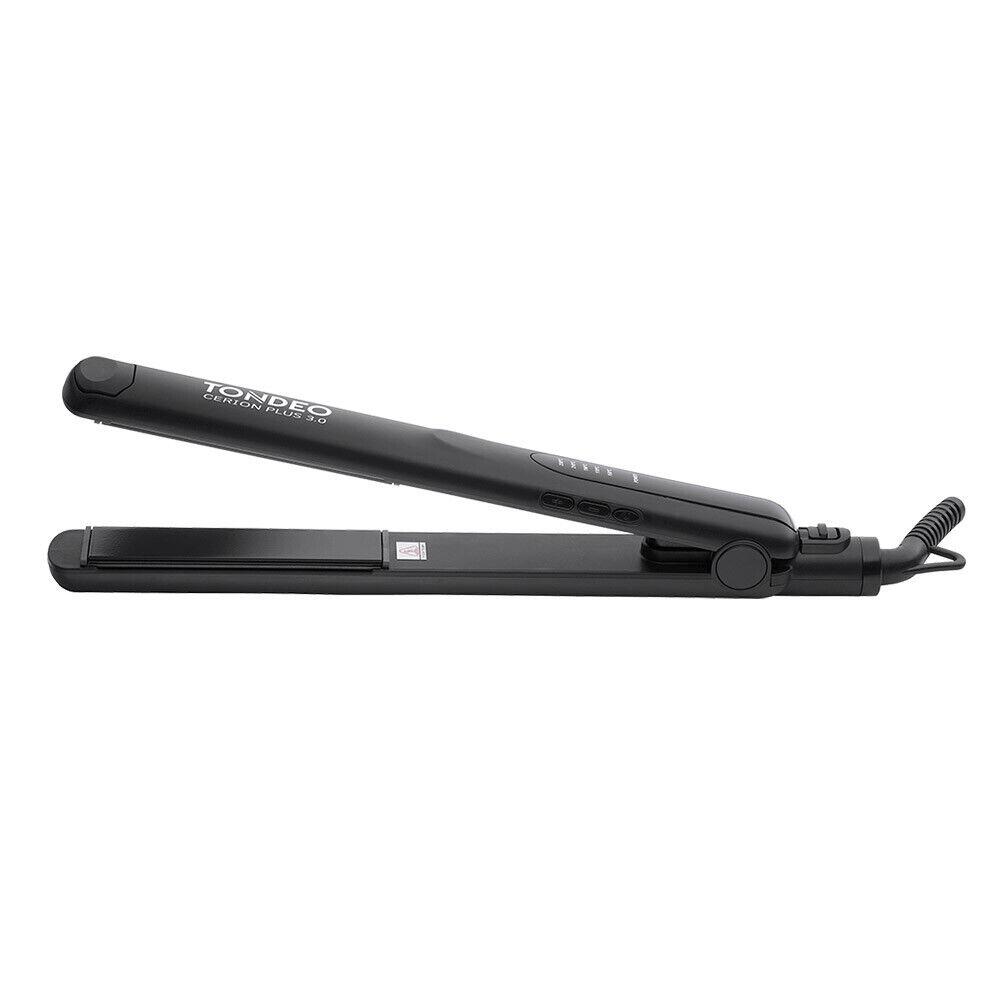 Offizielles Produktbild des schwarzen Tondeo Cerion Plus 3.0 Glätteisens bei friseur-haarfarbe123