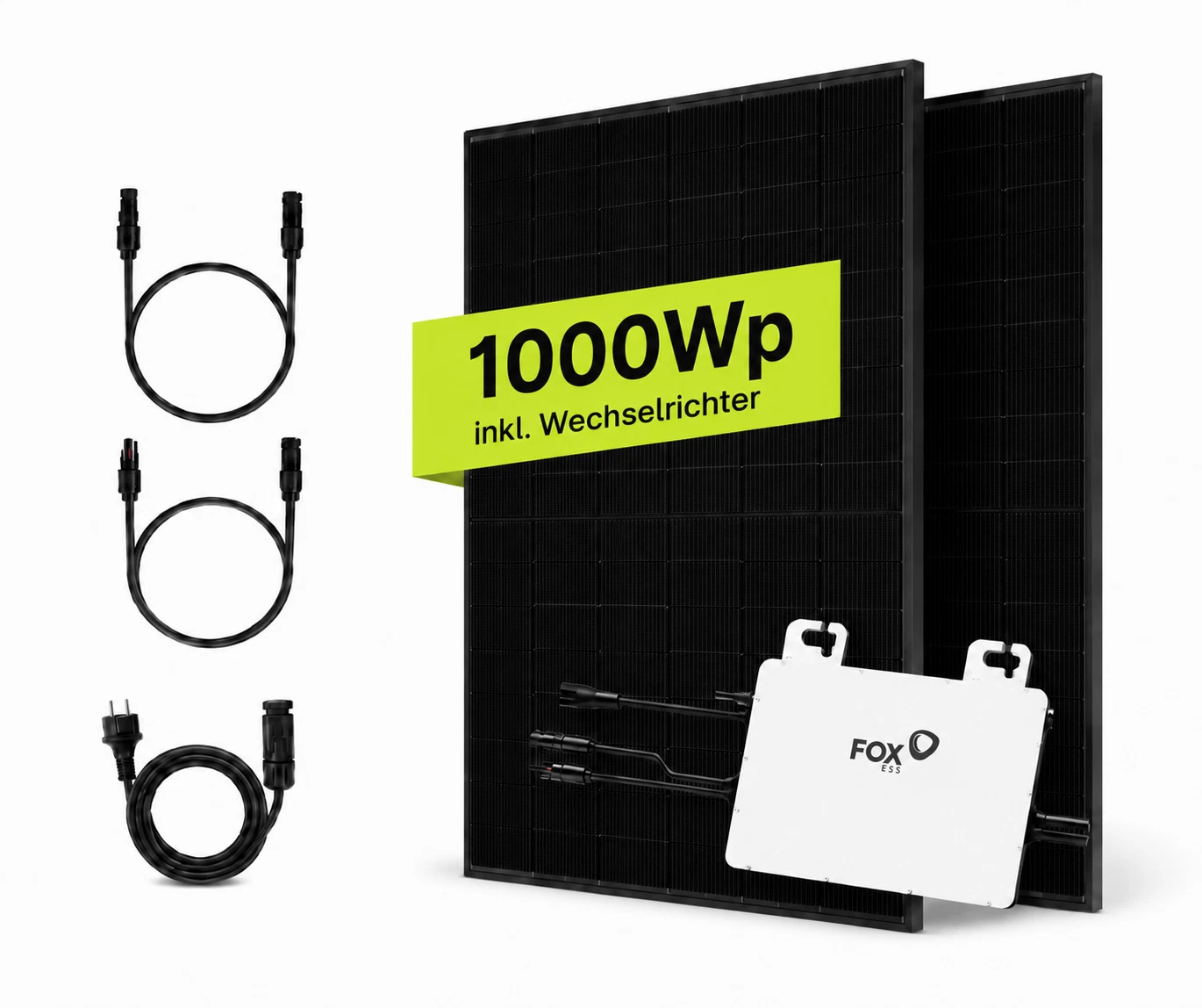 1000Wp 阳台光伏套装与 FoxESS 800W 逆变器
