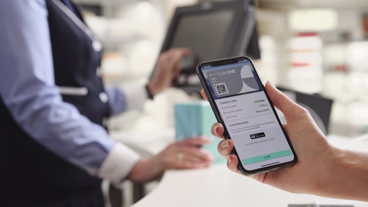 Offizielles Bild der digitalen Club-One-Karte in der Tallink-App