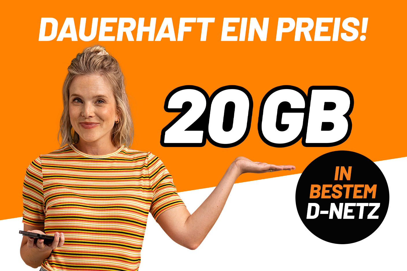 Offizielles klarmobil Motiv für einen 20-GB-Tarif im D-Netz