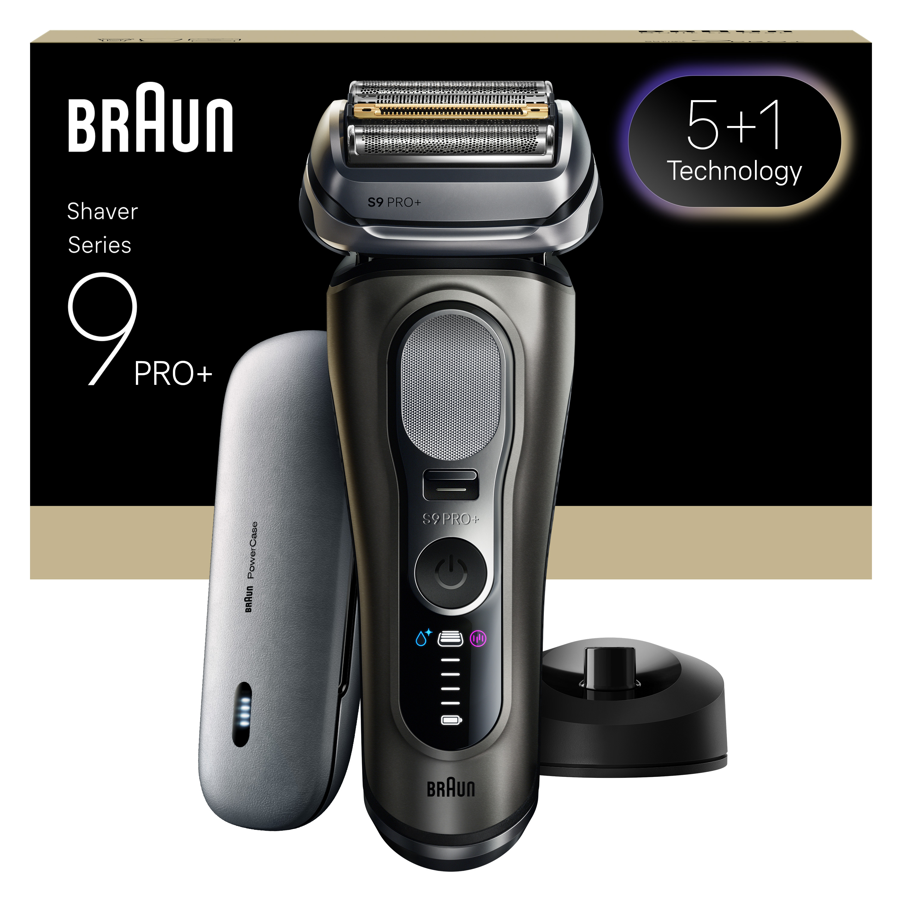 Braun Series 9 Pro+ 9625s Graphite Electric Shaver with PowerCase