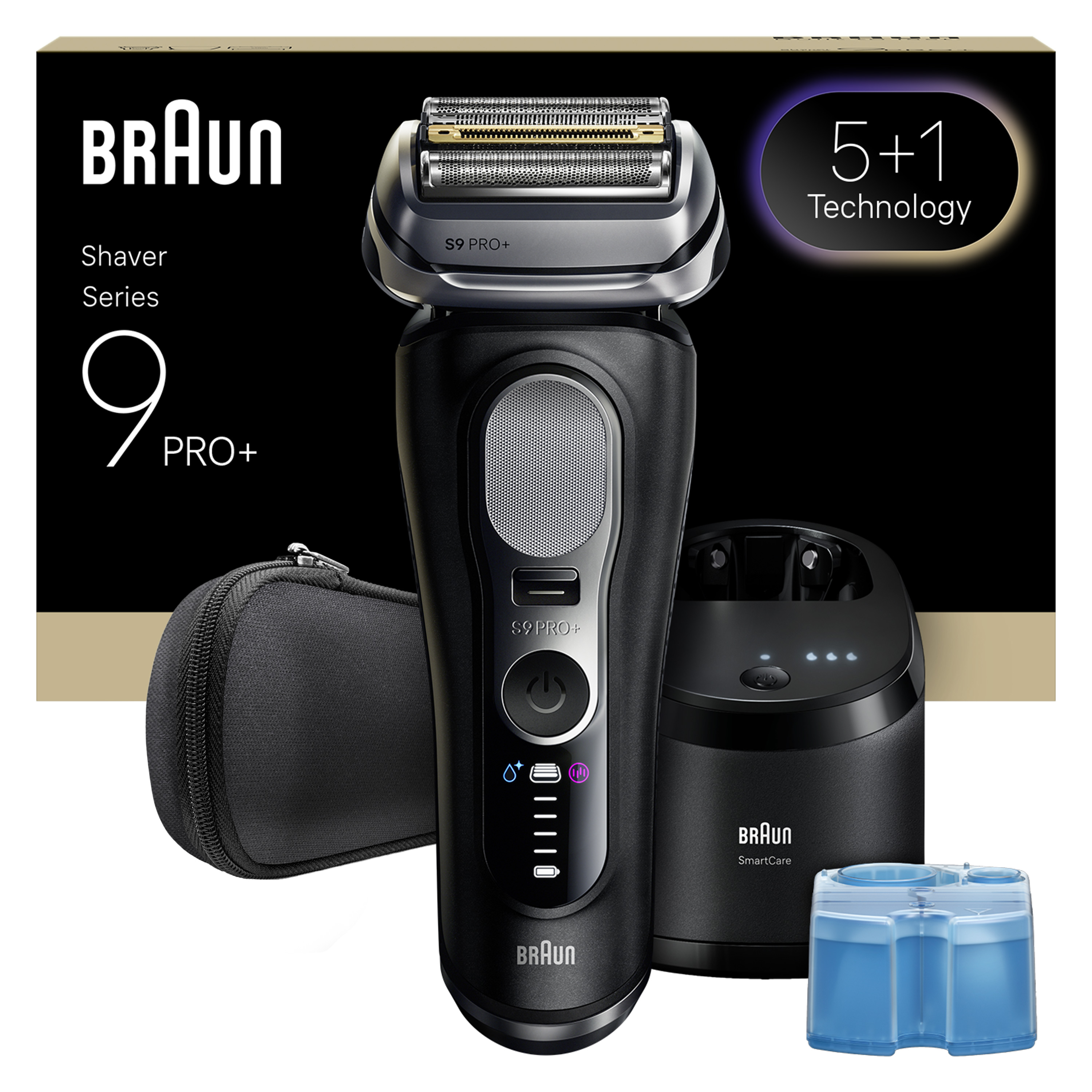 Braun Series 9 Pro+ 9660ccps Black Electric Shaver Set