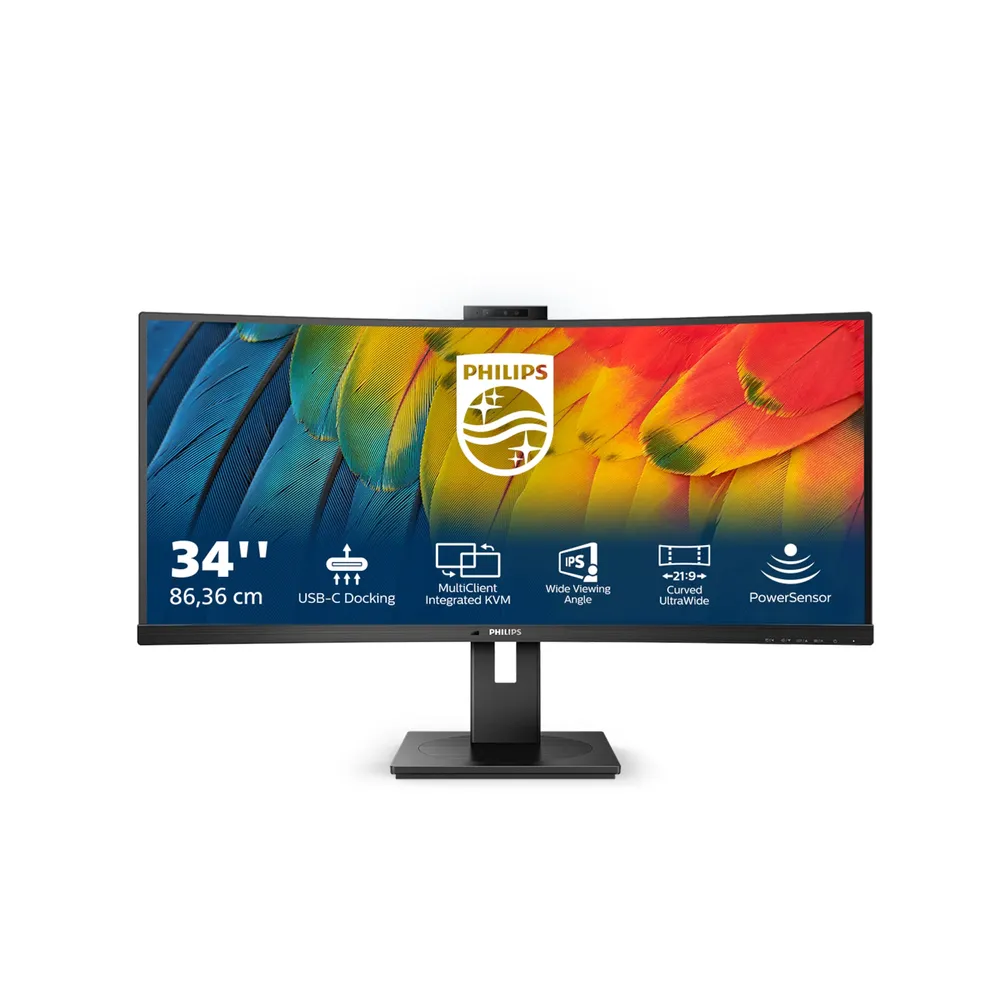 Philips 34B1U5600CH/00 34-inch Curved USB-C Webcam Monitor