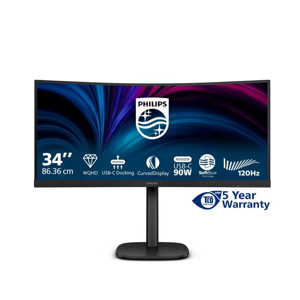 Philips 34B2U3600C/00 34-inch Curved USB-C Business Monitor