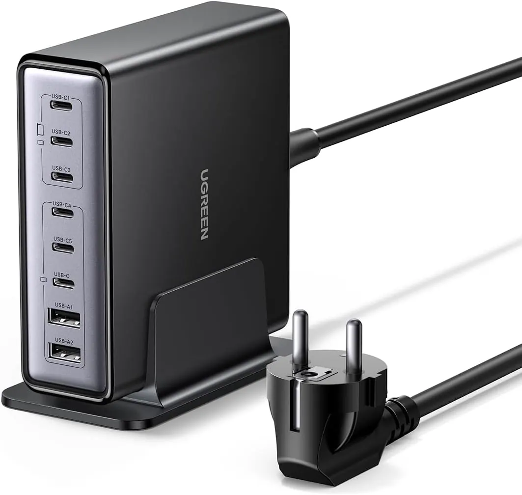 UGREEN 200W GaN 8口USB-C桌面充电站官方商品图