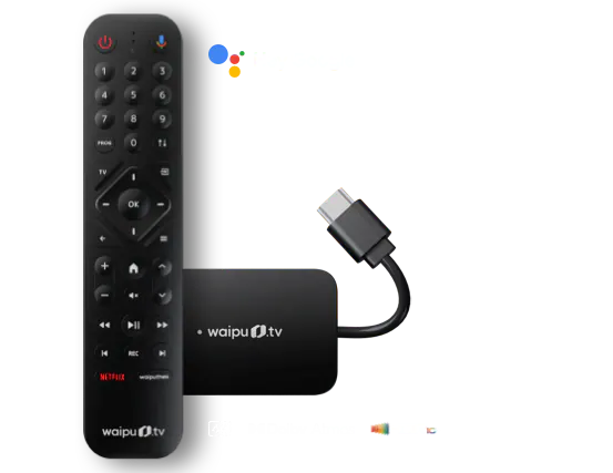 waipu.tv Stick 第二代和遥控器