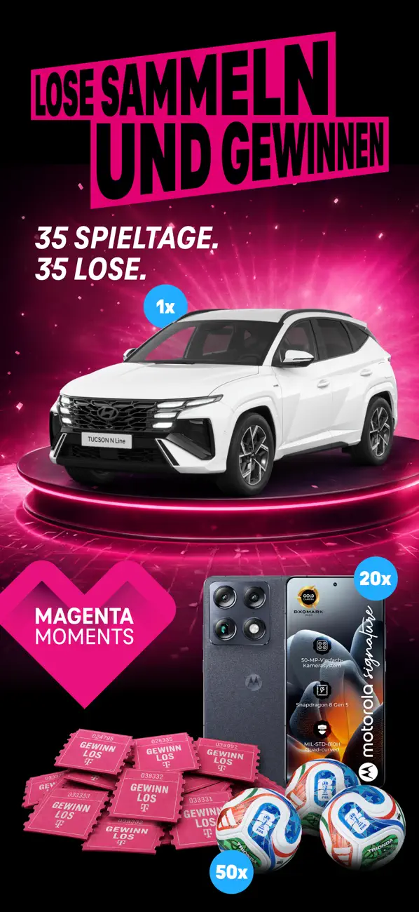 Offizielle Ansicht der MeinMagenta App