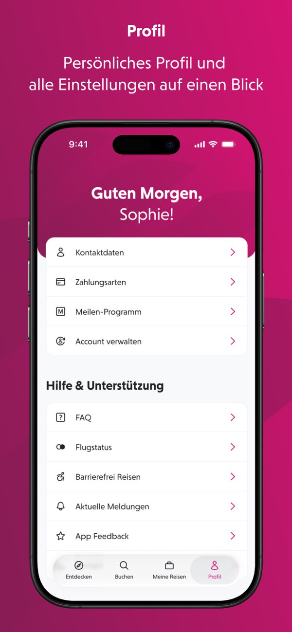 Offizielle Szene zum myEurowings Konto