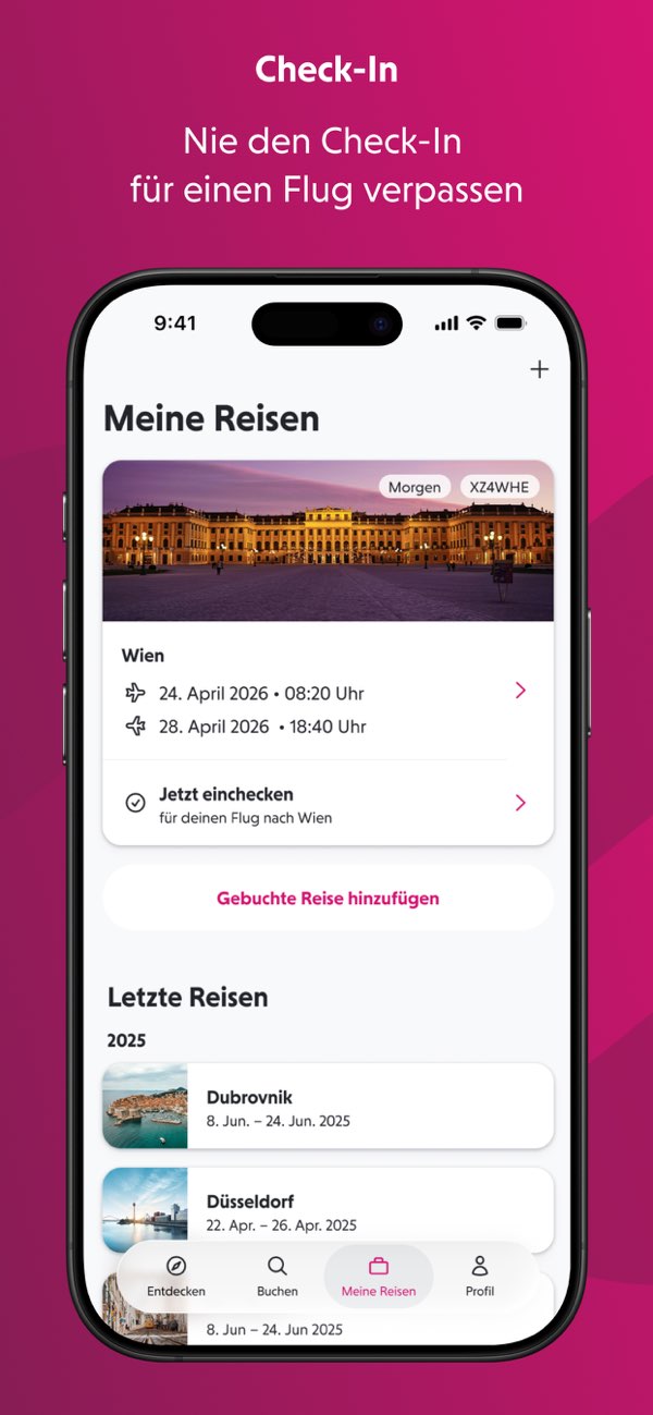 Offizielle Eurowings Szene am Flughafen-Check-in