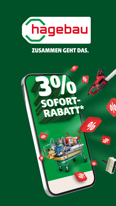 Darstellung des 3-Prozent-Sofortrabatts in der Hagebau App