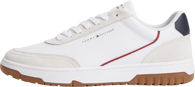 Blauer Tommy Hilfiger TH Basket Core Leather Suede Mix Herren-Sneaker