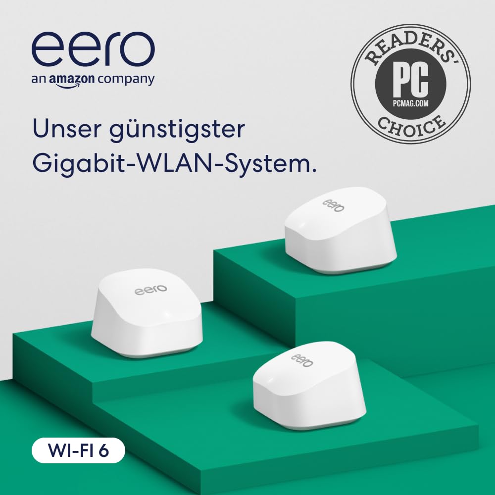 Amazon eero 6+ Mesh-WLAN-Router Dreierpack