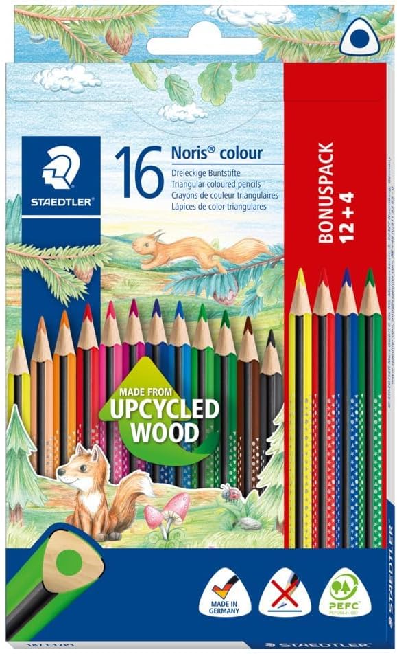 STAEDTLER Noris colour 187 16支装三角彩铅