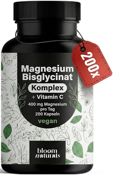 Bloom Naturals Magnesium Komplex mit 200 Kapseln bei Amazon Deutschland