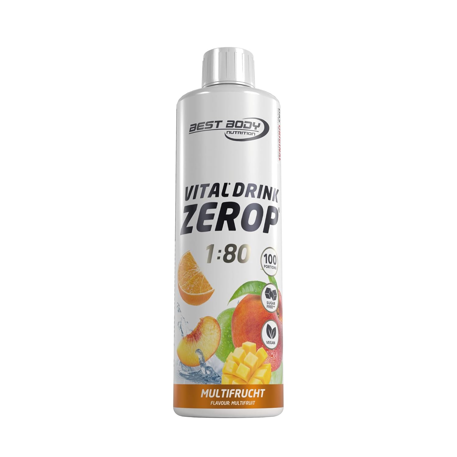 Best Body Nutrition ZEROP Multifrucht 500 ml Flasche