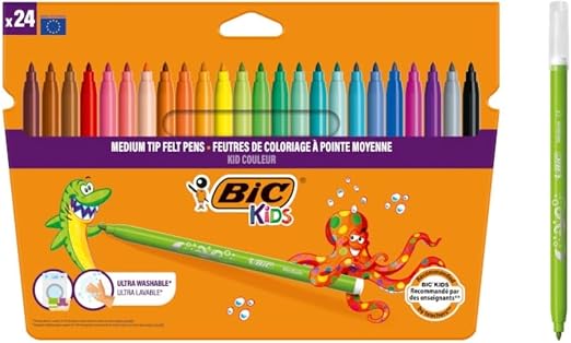 BIC Kids Kid Couleur Filzstifte im 24er-Set