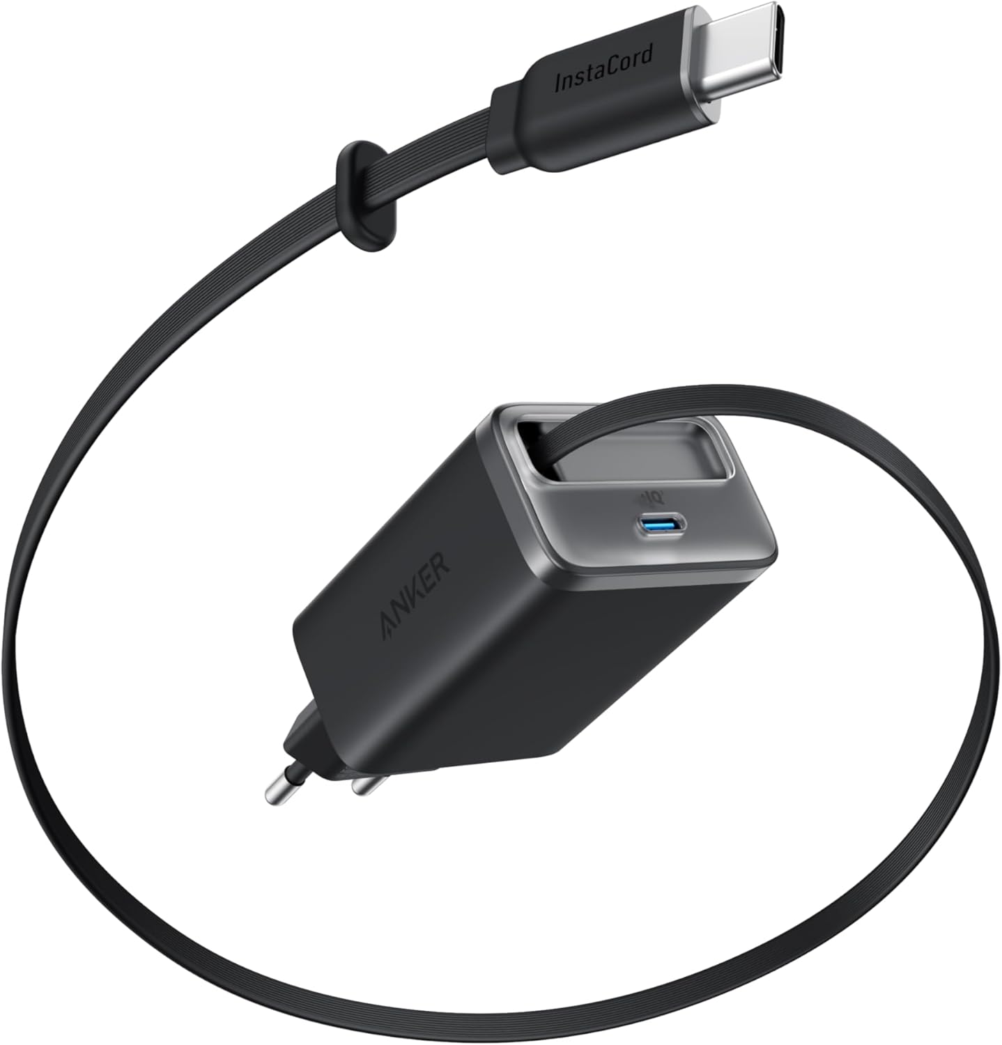 Anker Nano 35W USB-C-Ladegeraet mit integriertem InstaCord-Kabel