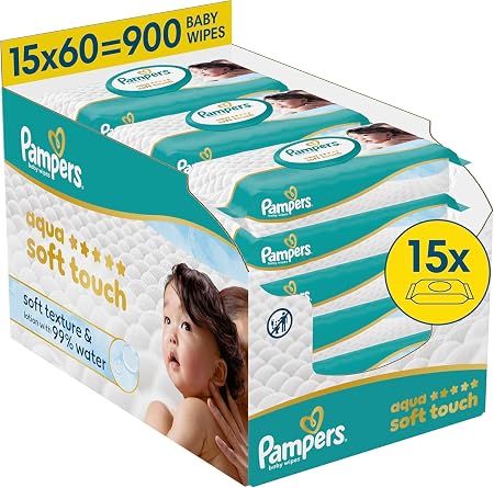 Pampers Aqua Soft Touch 15×60 包婴儿湿巾