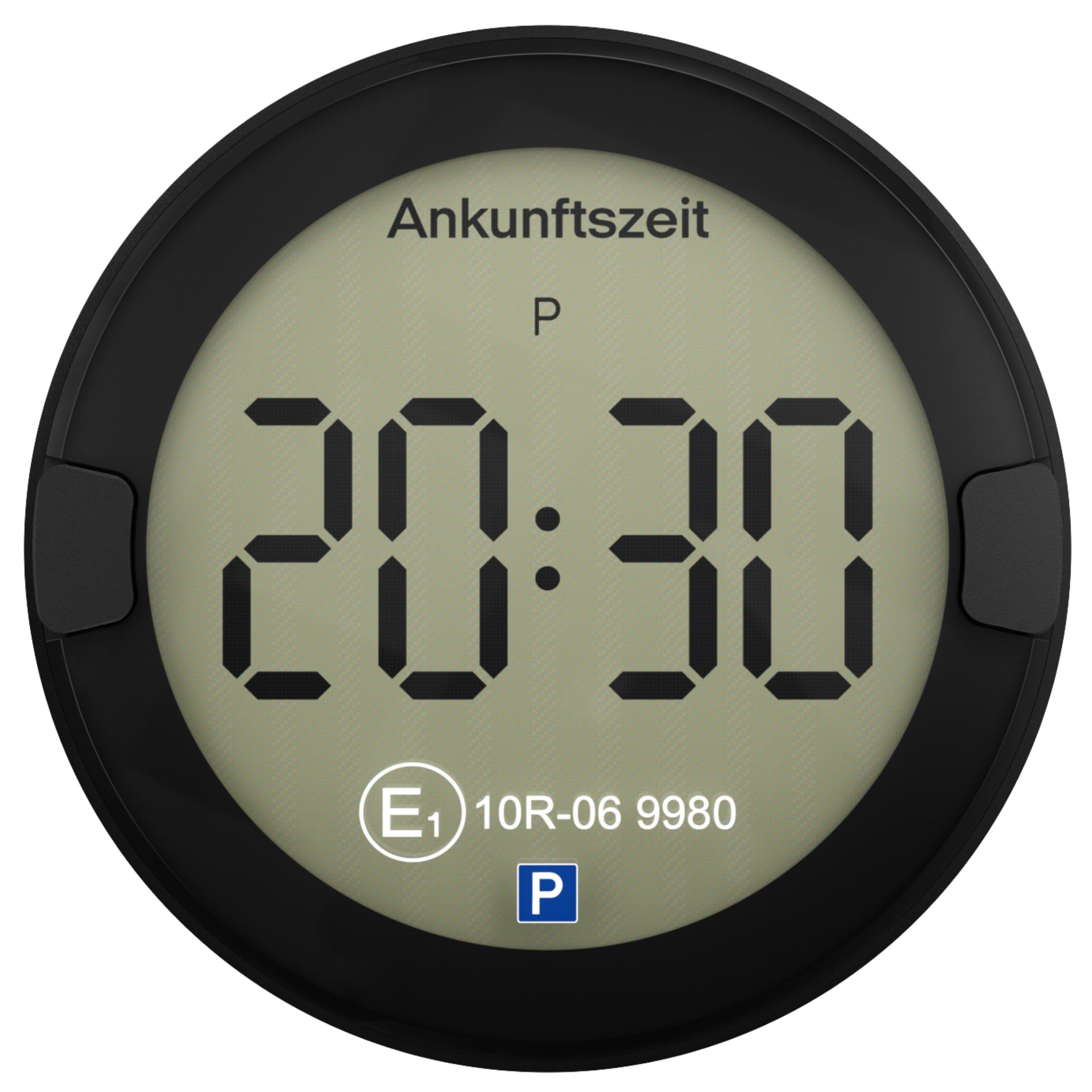 OOONO P-DISC NO2 elektronische Parkscheibe Dark/Schwarz, deutsche Ausführung mit KBA-Zulassung