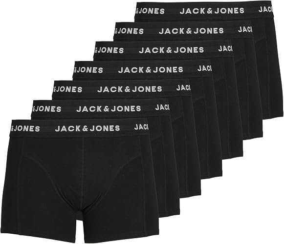 JACK & JONES JACHUEY Trunks 7er-Pack in Schwarz und Weiß