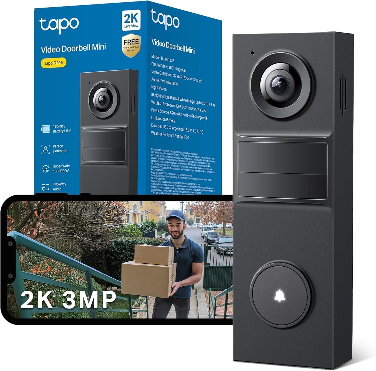 Tapo D205 Akku-Videotürklingel
