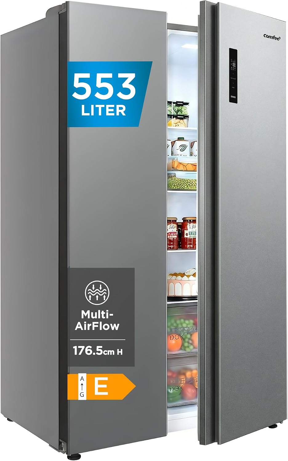 Amazon Comfee 553L 对开门冰箱 499.99 EUR,UVP 589.99 EUR