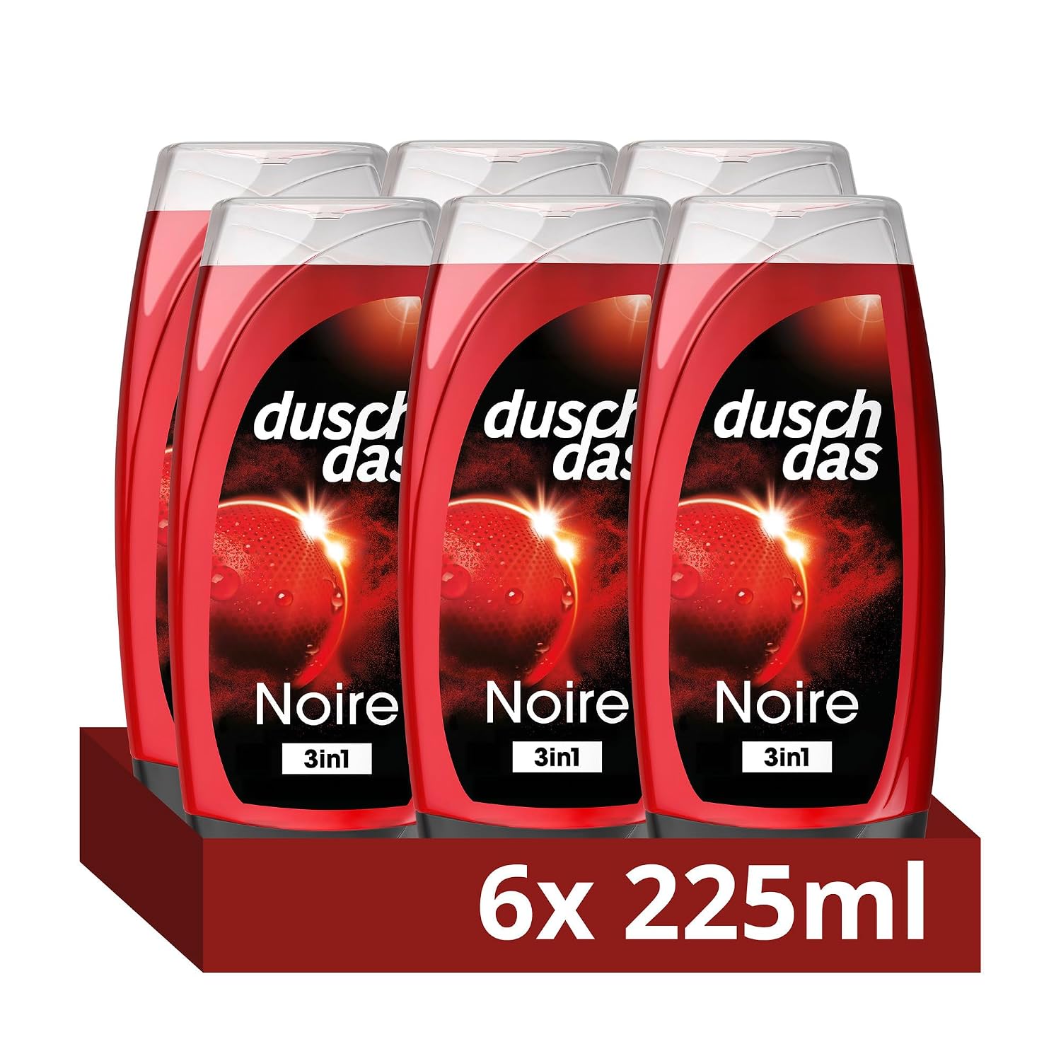 Duschdas Noire 3-in-1 Duschgel 6 x 225 ml