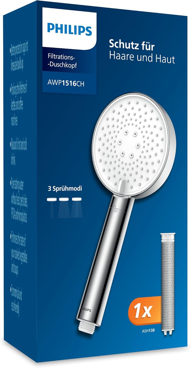 Philips Water Filter-Duschkopf in Chrom
