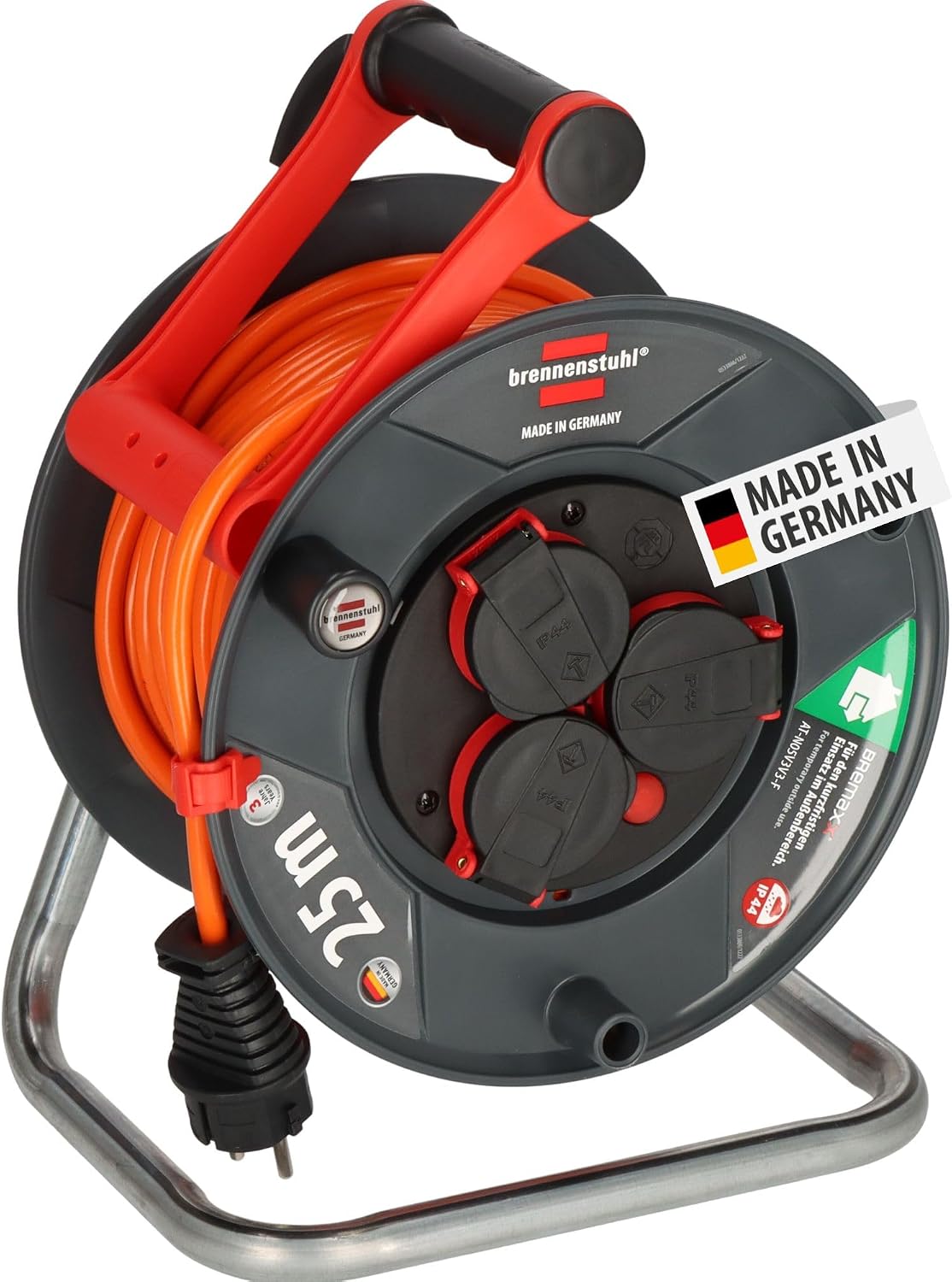Brennenstuhl Garant V2 IP44 25 米电缆卷盘