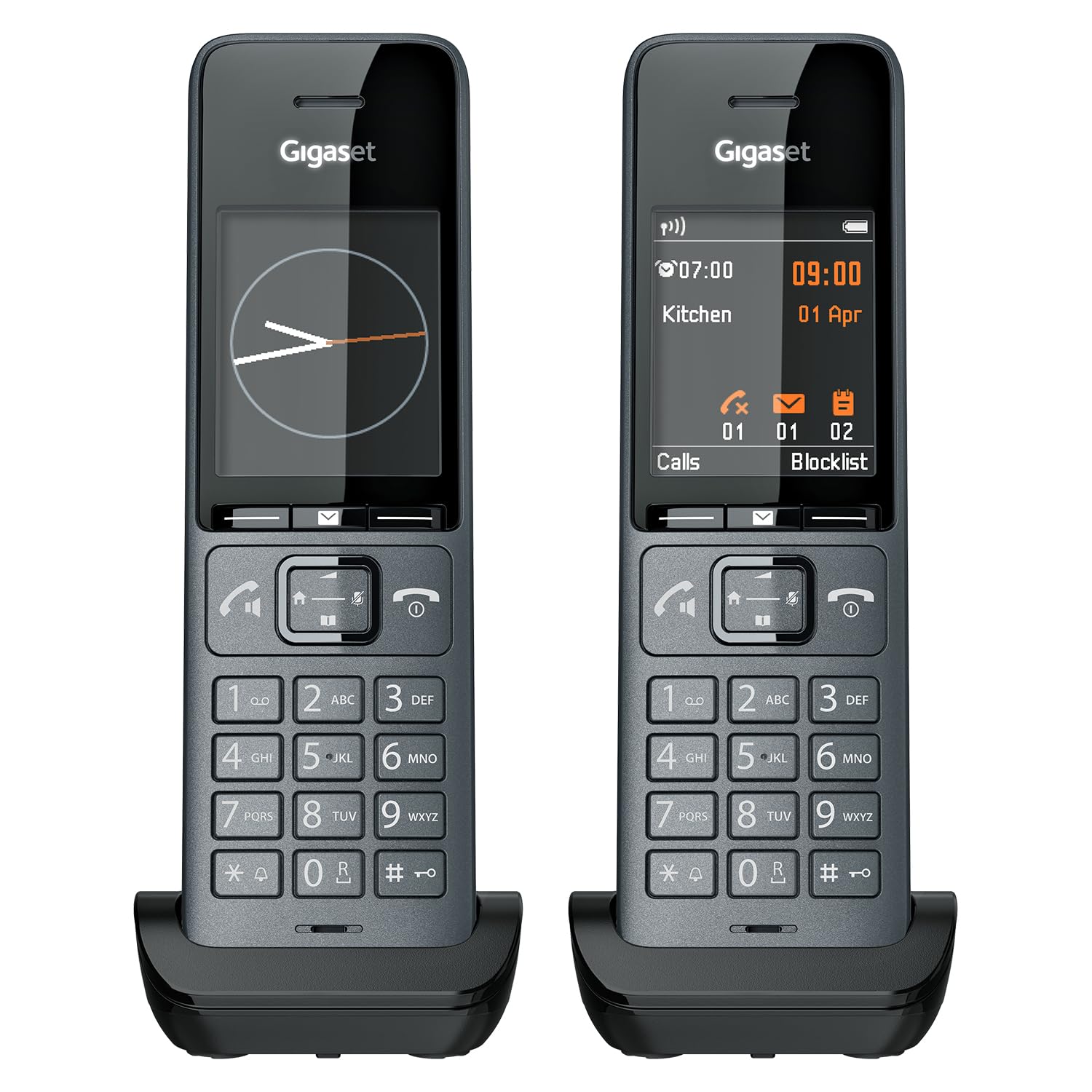 Gigaset Comfort 520HX Duo in Titan-Schwarz mit zwei Mobilteilen