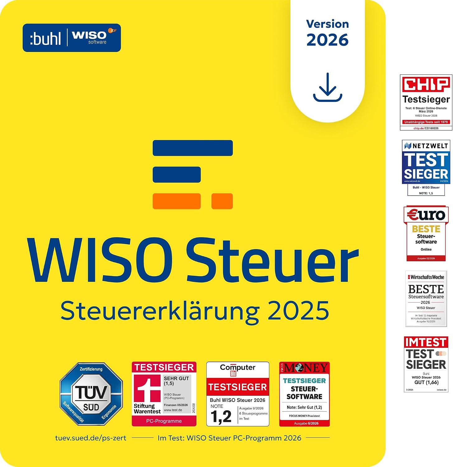 WISO Steuer 2026 digitaler Download für das Steuerjahr 2025