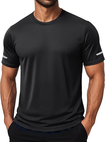 MAGCOMSEN schwarzes Herren-Sport-T-Shirt